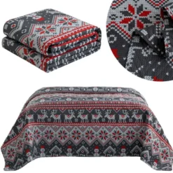 Narzuta 200 x 220 Tłoczona Świąteczna Levent 2960