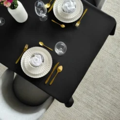Obrus 150x350 Plamoodporny Klasyczny Elegant Czerń