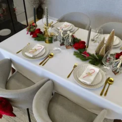 Obrus 110x160 Plamoodporny Klasyczny Elegant Biały