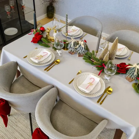 Obrus 140x450 Plamoodporny Klasyczny Elegant Szary