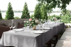 Obrus 120x160 Plamoodporny Klasyczny Elegant Szary