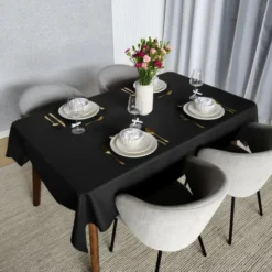 Obrus 140x340 Plamoodporny Klasyczny Elegant Czerń
