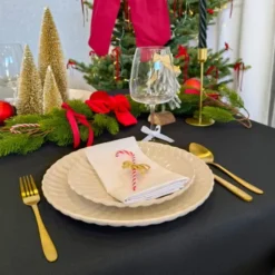 Obrus 150x300 Plamoodporny Klasyczny Elegant Czerń