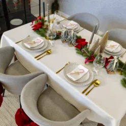 Obrus 100x300 Plamoodporny Klasyczny Elegant Krem