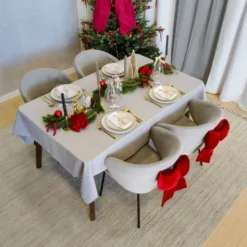 Obrus 110x160 Plamoodporny Klasyczny Elegant Szary