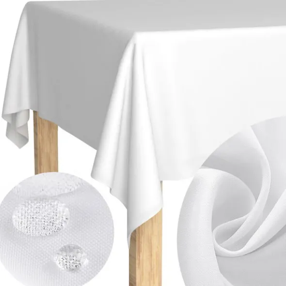 Obrus 140x200 Plamoodporny Klasyczny Savio Biały