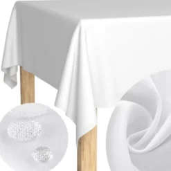 Obrus 110x160 Plamoodporny Klasyczny Savio Biały