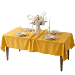 Obrus 140x220 Plamoodporny Surbo Musztarda