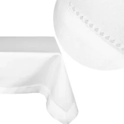 Obrus 140 x 450 Plamoodporny z Mereżką wz. 240_Bia