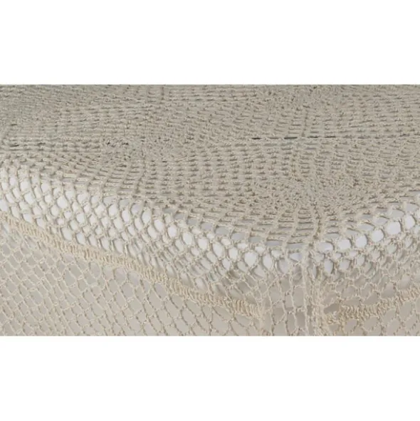 Obrus 140 x 140 Szydełkowany wz. 021 Beżowy