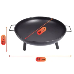 Palenisko 68 x 23 Ogrodowe Grillowe Stalowe Zario
