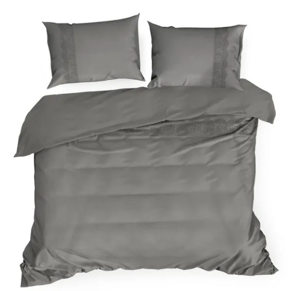 Pościel Bawełniana Komplet 160 x 200 Lana1 Stal