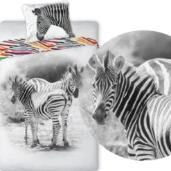 Pościel Młodzieżowa Bawełniana 367 Zebra 160x200NP 2 części