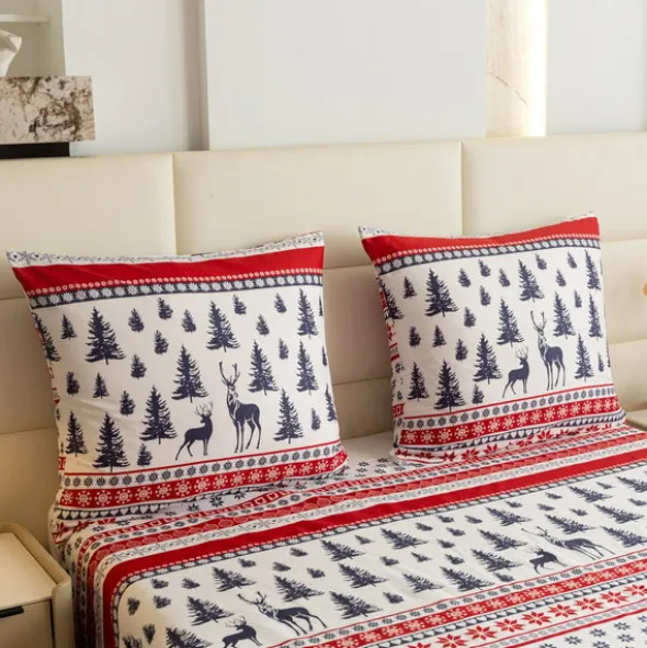 Pościel Świąteczna 220 x 200 3cz Gładka Eusebia Home 21