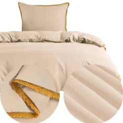 Pościel 140 x 200 2cz Gładka Z Koronką Brandon 09