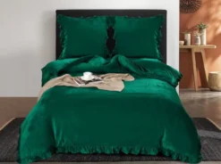 Pościel 200 x 220 3cz Mikrofibra Falbana Erva 2576
