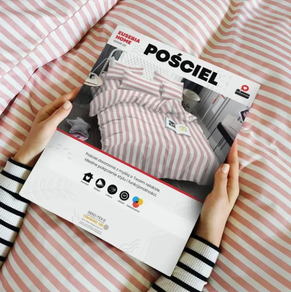 Pościel 160 x 200 3cz Mikrofibra w Pasy Eusebia Home 05