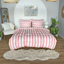 Pościel 160 x 200 3cz Mikrofibra w Pasy Eusebia Home 05