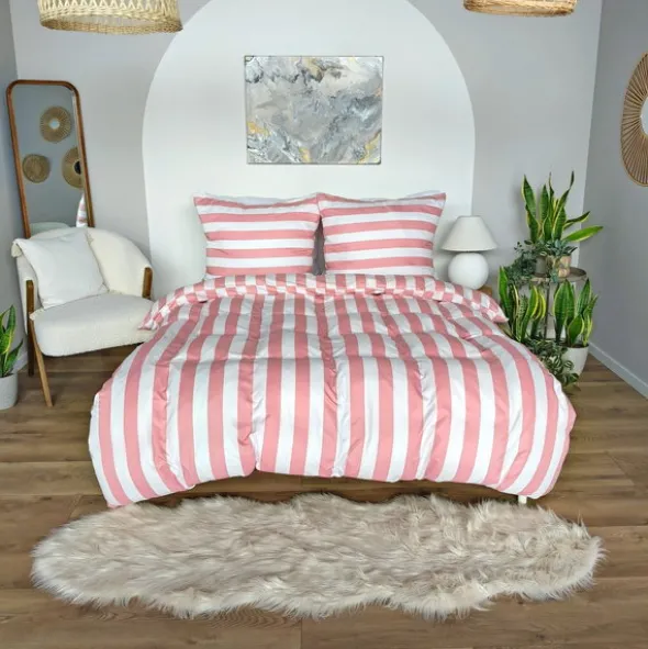 Pościel 140 x 200 2cz Mikrofibra w Pasy Eusebia Home 05