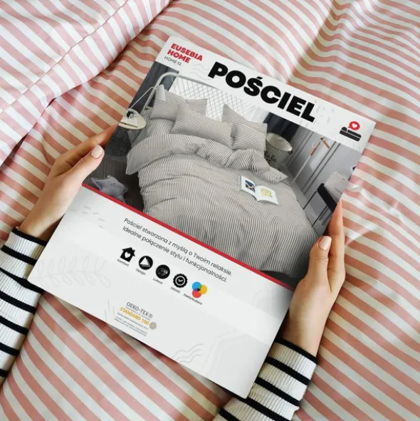 Pościel 140 x 200 2cz Mikrofibra w Pasy Eusebia Home 13