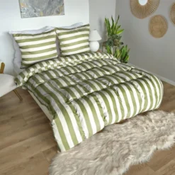 Pościel 160 x 200 3cz Mikrofibra w Pasy Eusebia Home 08