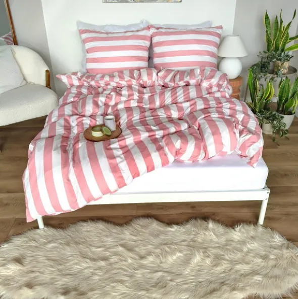 Pościel 220 x 200 3cz Mikrofibra w Pasy Eusebia Home 05