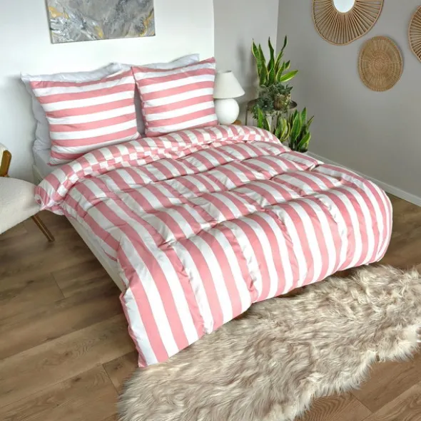 Pościel 220 x 200 3cz Mikrofibra w Pasy Eusebia Home 05
