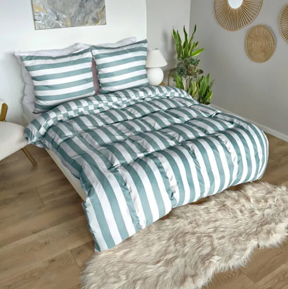 Pościel 220 x 200 3cz Mikrofibra w Pasy Eusebia Home 07