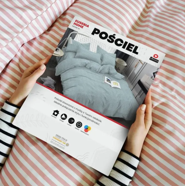 Pościel 140 x 200 2cz Mikrofibra w Pasy Eusebia Home 14