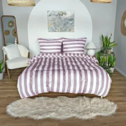 Pościel 160 x 200 3cz Mikrofibra w Pasy Eusebia Home 09