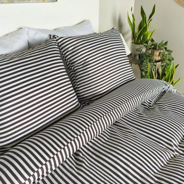 Pościel 160 x 200 3cz Mikrofibra w Pasy Eusebia Home 10