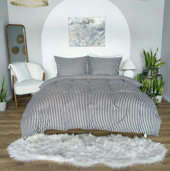 Pościel 160 x 200 3cz Mikrofibra w Pasy Eusebia Home 10