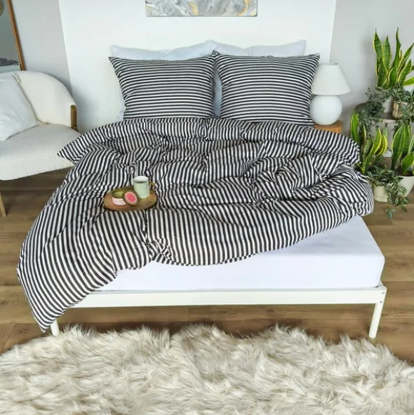 Pościel 160 x 200 3cz Mikrofibra w Pasy Eusebia Home 10