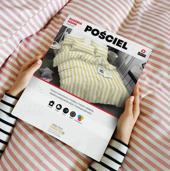Pościel 220 x 200 3cz Mikrofibra w Pasy Eusebia Home 04