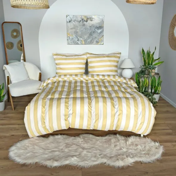 Pościel 220 x 200 3cz Mikrofibra w Pasy Eusebia Home 04
