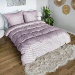 Pościel 220 x 200 3cz Mikrofibra w Pasy Eusebia Home 02