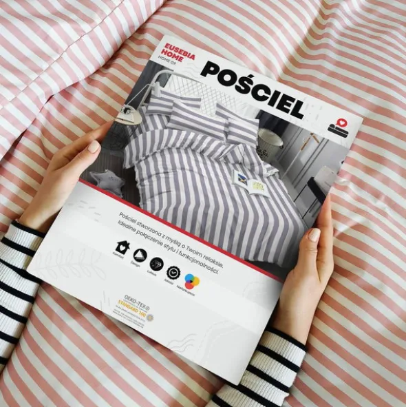 Pościel 140 x 200 2cz Mikrofibra w Pasy Eusebia Home 09