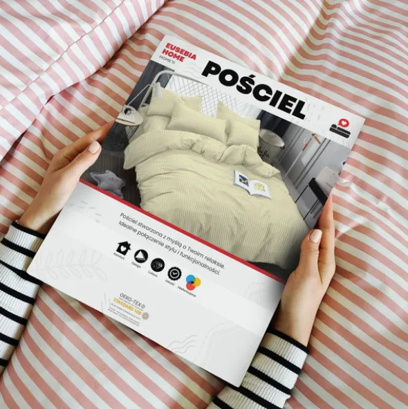 Pościel 140 x 200 2cz Mikrofibra w Pasy Eusebia Home 11