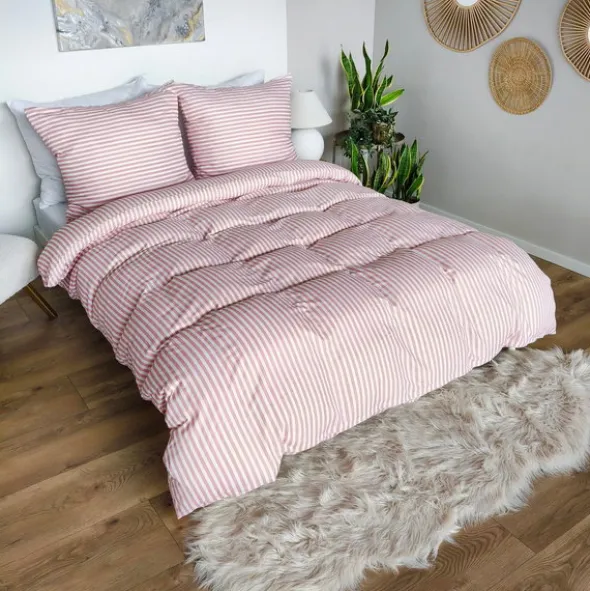 Pościel 140 x 200 2cz Mikrofibra w Pasy Eusebia Home 12