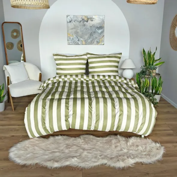 Pościel 140 x 200 2cz Mikrofibra w Pasy Eusebia Home 08