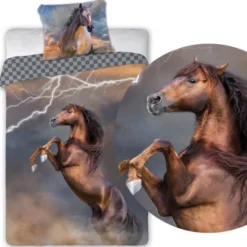 Pościel 140 x 200 Młodzieżowa Horses 003 Piorun