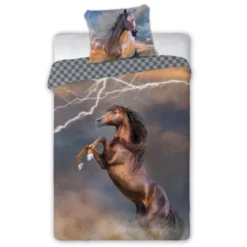 Pościel 140 x 200 Młodzieżowa Horses 003 Piorun