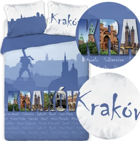 Pościel 160 x 200 Młodzieżowa Travel Kraków