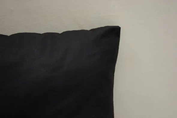 Poszewka Bawełna 50 x 70 Jednolita Ola Czarna Black