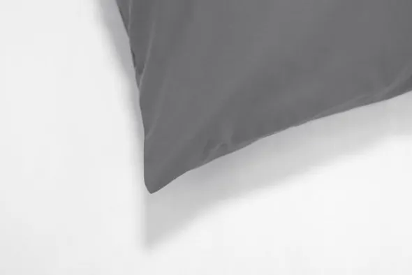 Poszewka Bawełna 40 x 60 Jednolita Ola Grafitowa Grafit
