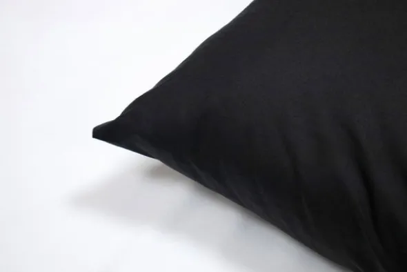 Poszewka Bawełna 50 x 50 Jednolita Ola Czarna Black