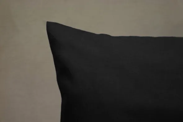 Poszewka Bawełna 40 x 60 Jednolita Ola Czarna Black