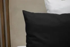 Poszewka Bawełna 40 x 60 Jednolita Ola Czarna Black