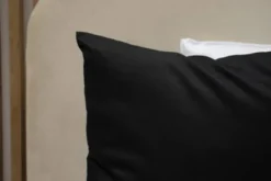 Poszewka Bawełna 70 x 80 Jednolita Ola Czarna Black