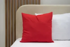 Poszewka Bawełna 50 x 60 Jednolita Ola Czerwony